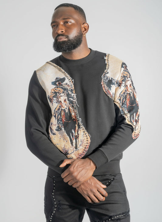 Sweatshirt|M4374 Ferdoni Crewneck - Black