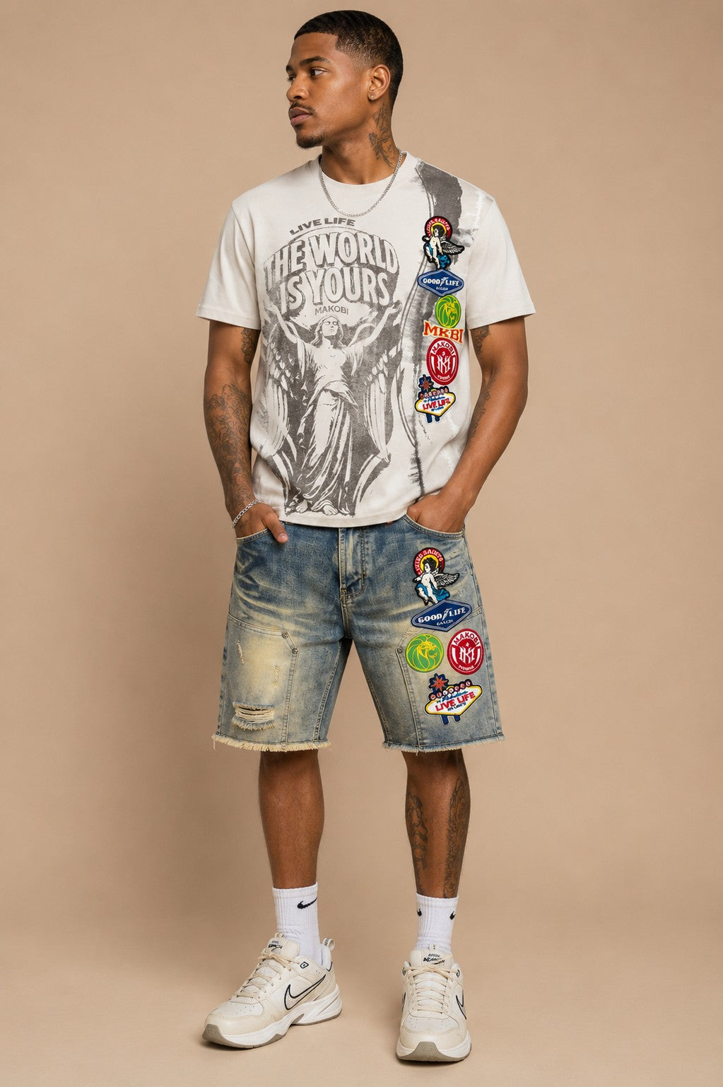 M941 Mondo Patch Denim Shorts - Dirt (NOT SOLD SEPARATELY - Add M441 Mondo to your Cart)