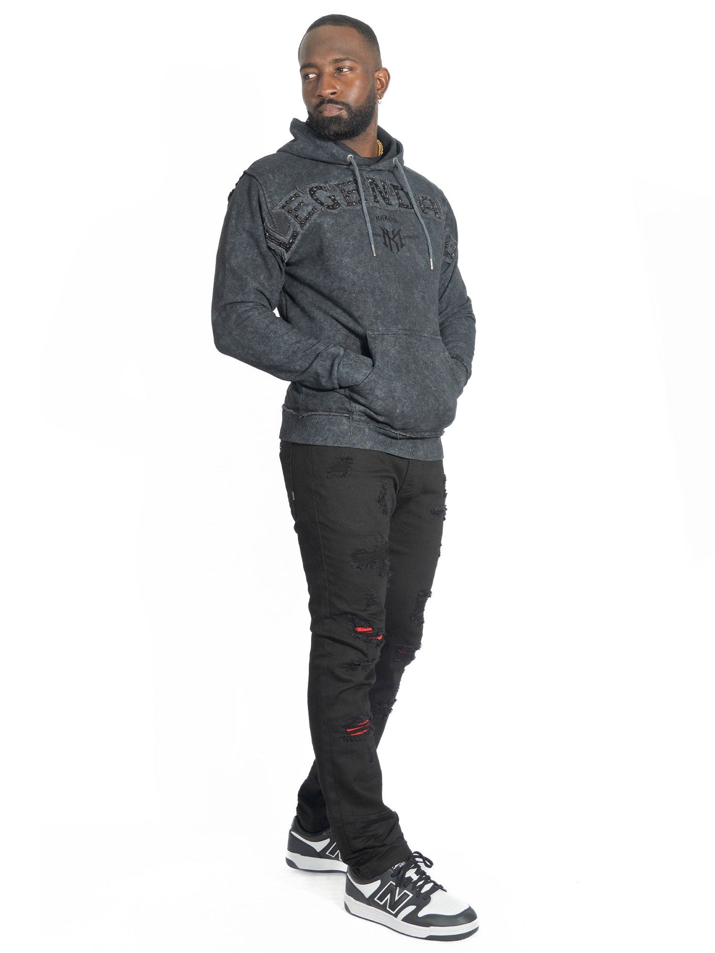 Hoodie | M4557 Sartoni Pull Over - Black