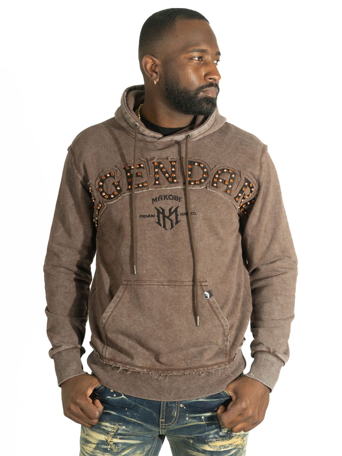 Hoodie | M4557 Sartoni Pull Over- Brown