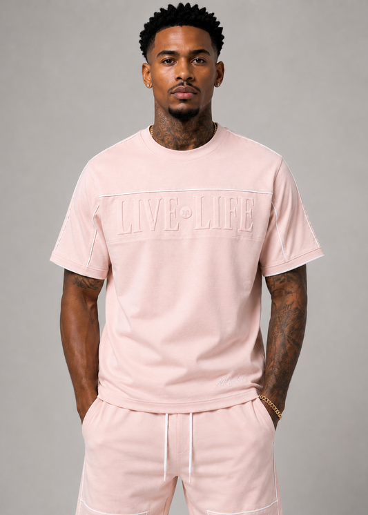 M459 Live Life T-shirt - Pink