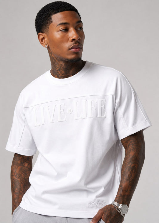 M459 Live Life T-shirt - White