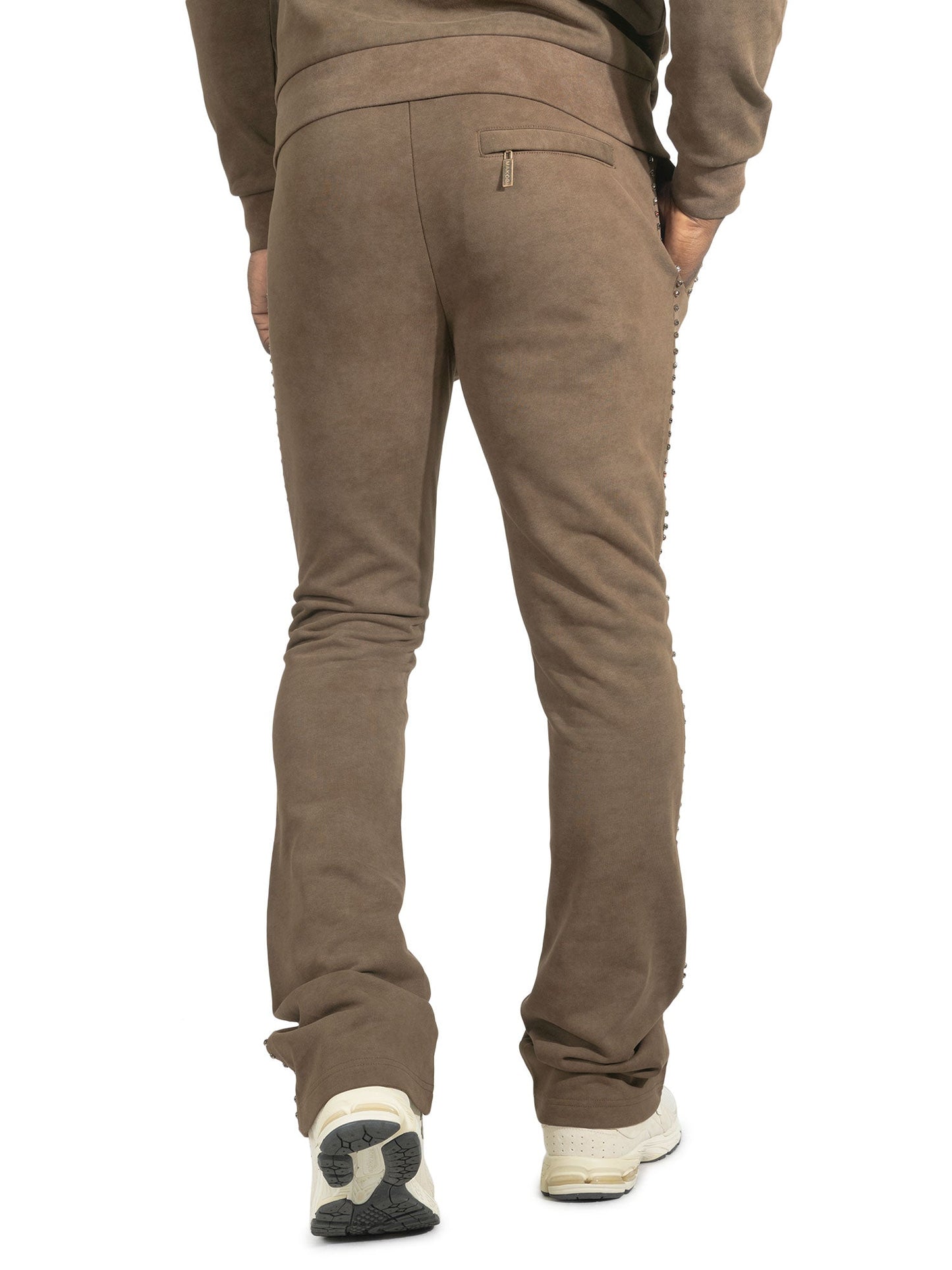 Set | M5455 Lorenzino Zip-Up Hoodie Set - Brown