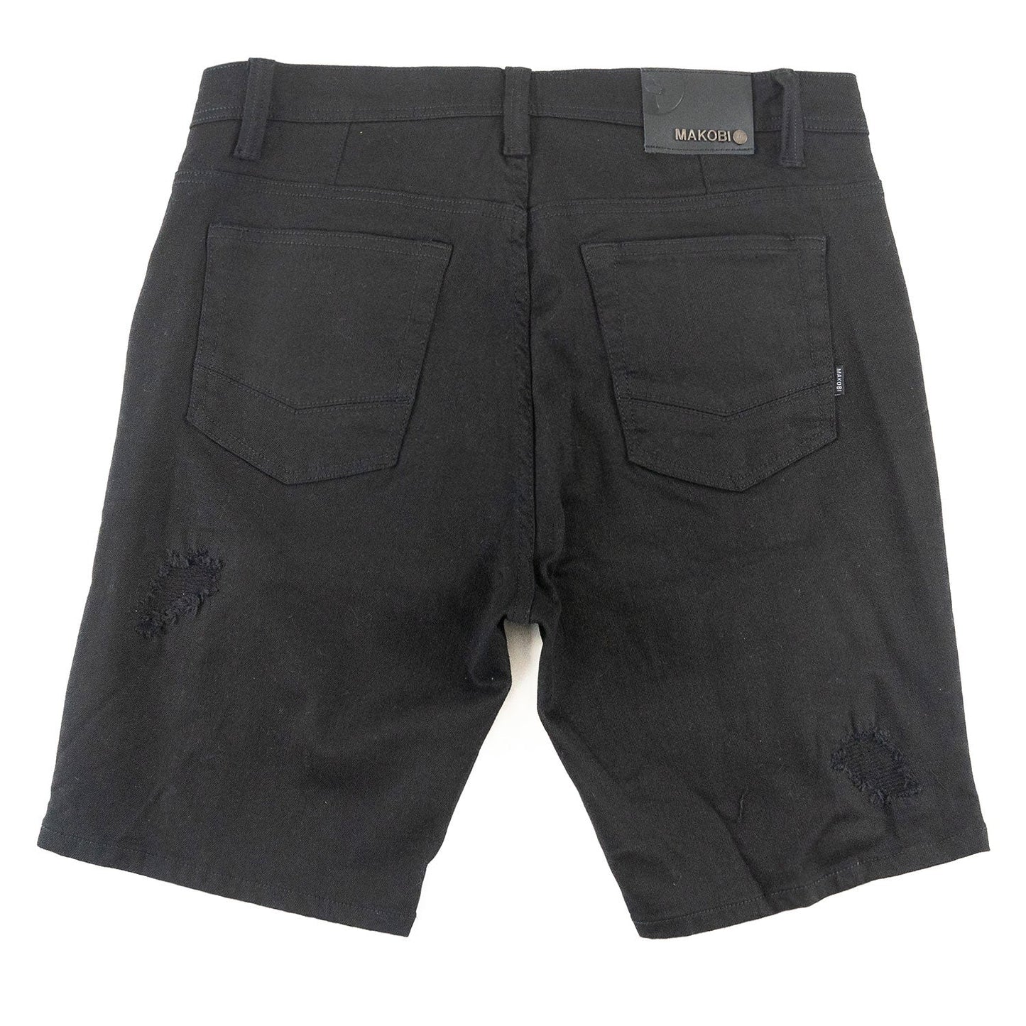 M607 Amato Denim Shorts - Black/Black
