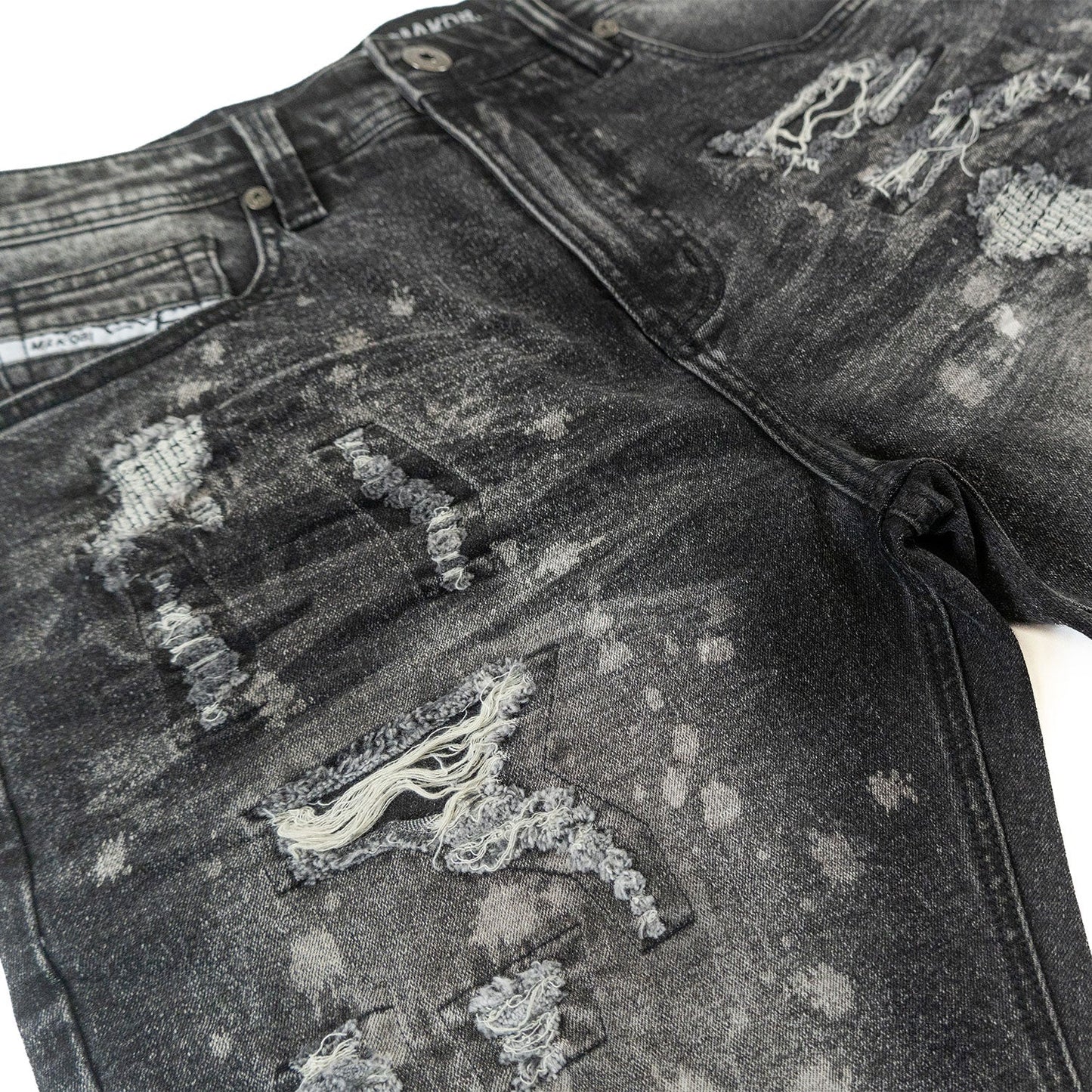 M607 Amato Denim Shorts - Black