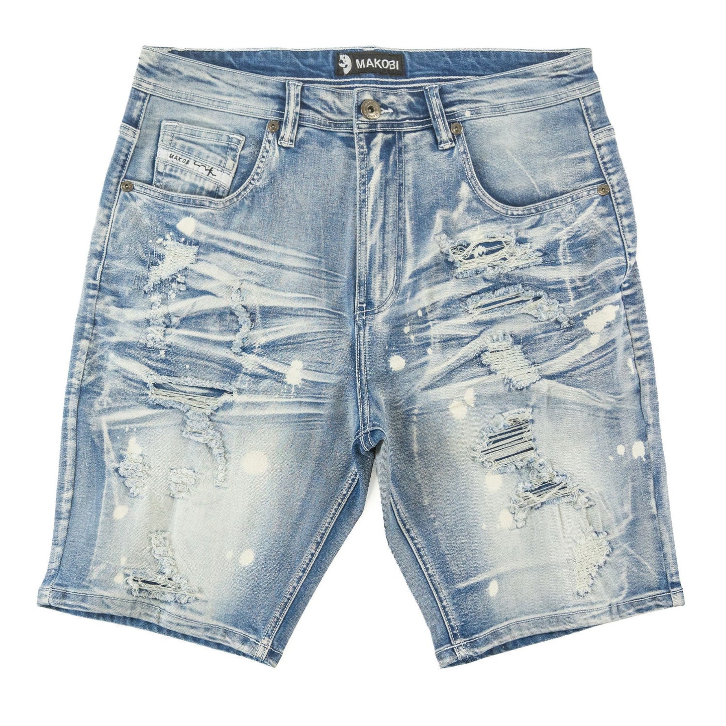 M607 Amato Denim Shorts - Light Wash