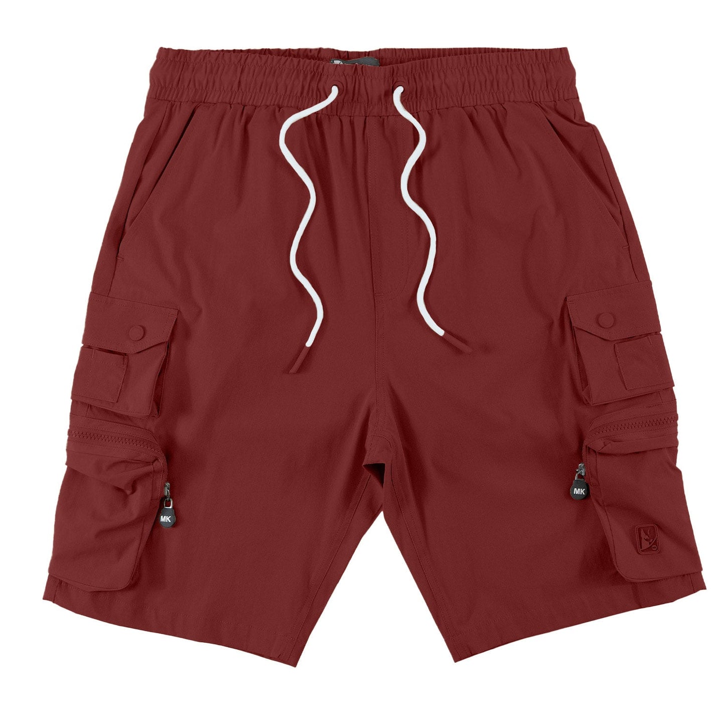 M633 Colton Nylon Spandex Cargo Shorts - Bugundy