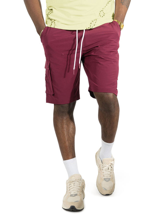 Nylon Shorts| M634 Adorni Shorts - Burgundy