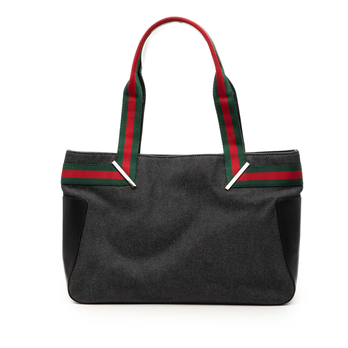 Tote Bag Denim Web Black (Pre-Owned)