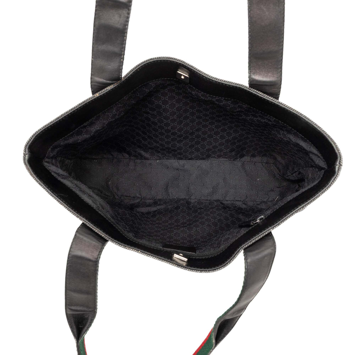 Tote Bag Denim Web Black (Pre-Owned)