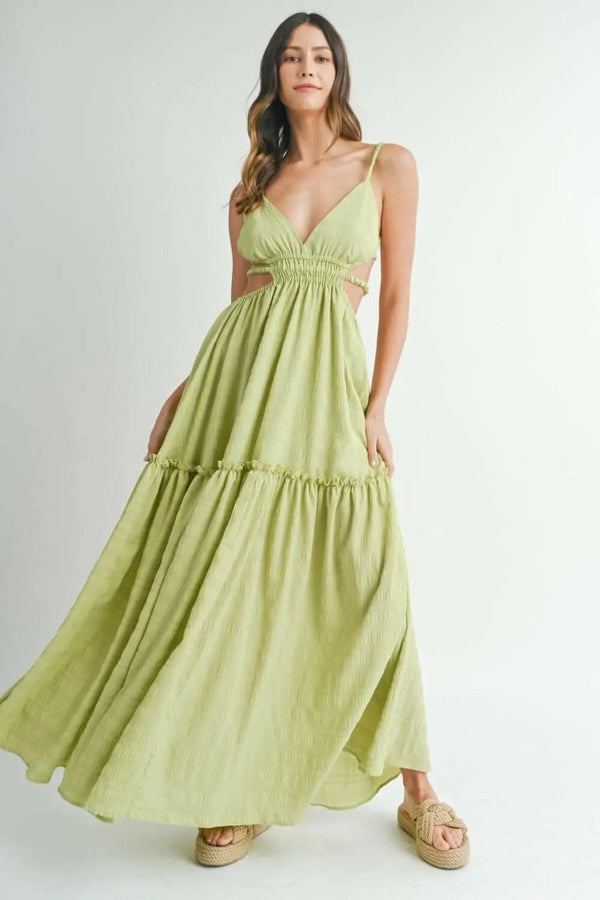 Trendsi MABLE Cutout Waist Backless Maxi Dress