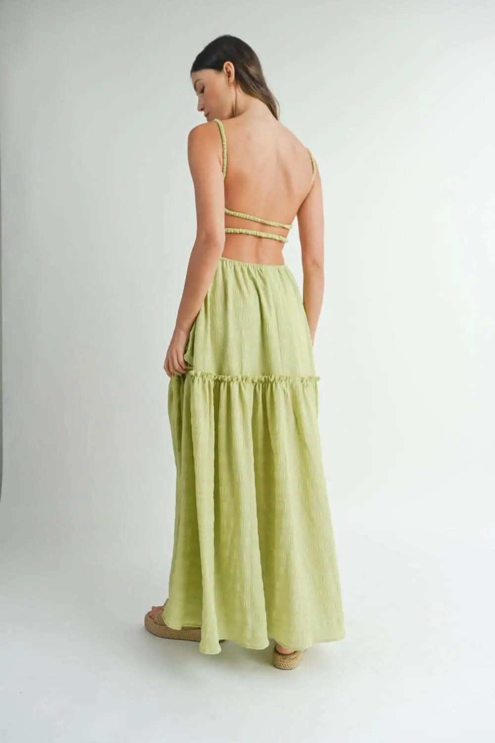Trendsi MABLE Cutout Waist Backless Maxi Dress