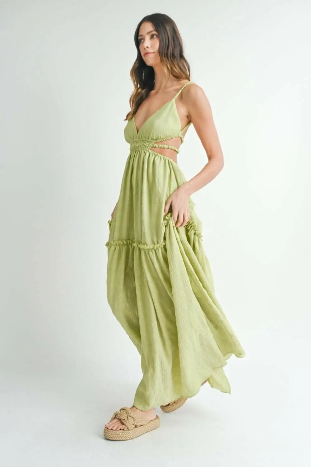 Trendsi MABLE Cutout Waist Backless Maxi Dress