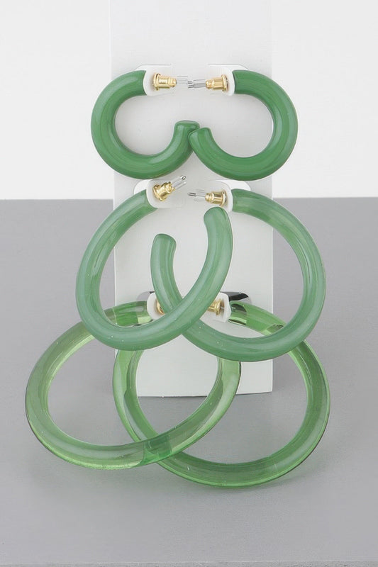 MADISON Multi Solid Hoop Earrings Set: NYFW BYMANYC ® New York