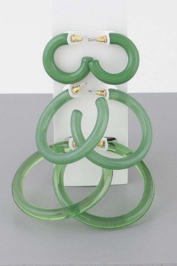 MADISON Multi Solid Hoop Earrings Set: NYFW BYMANYC ® New York