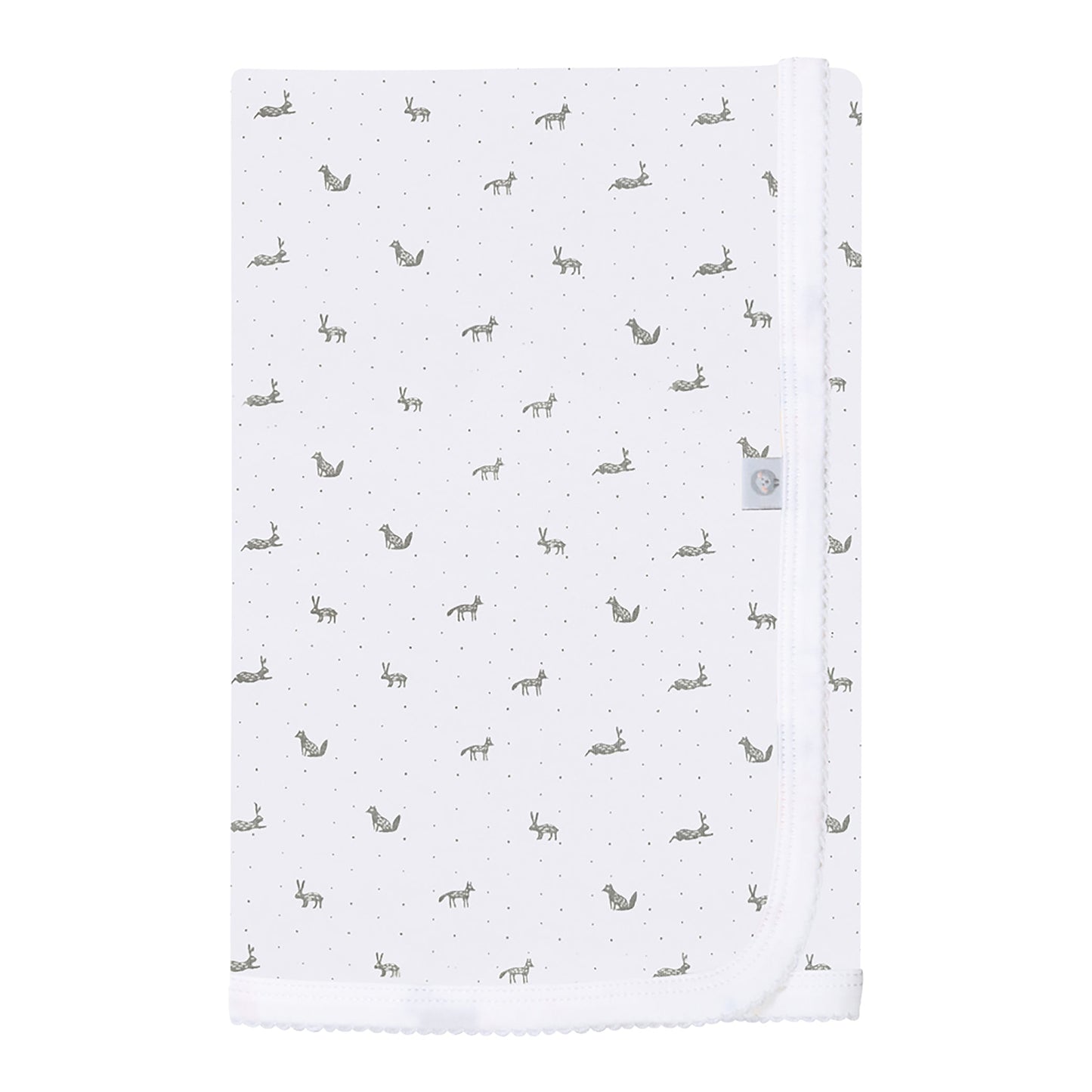 Little Gray Rabbit Pima Baby Blanket