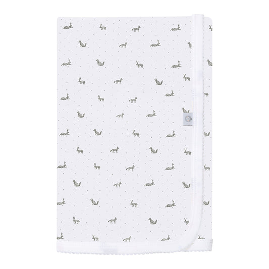 Little Gray Rabbit Pima Baby Blanket
