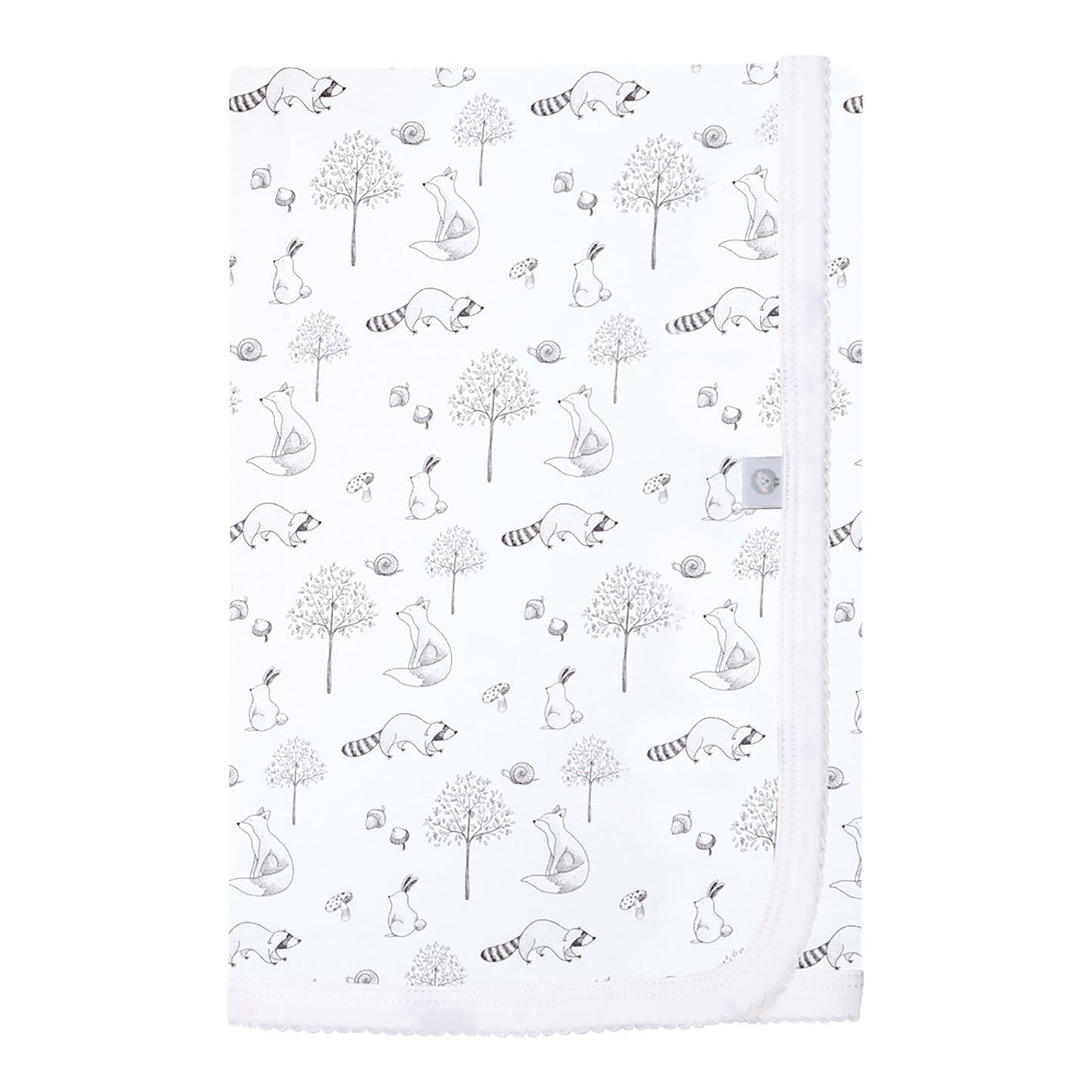 Gray Raccoon Pima Baby Blanket