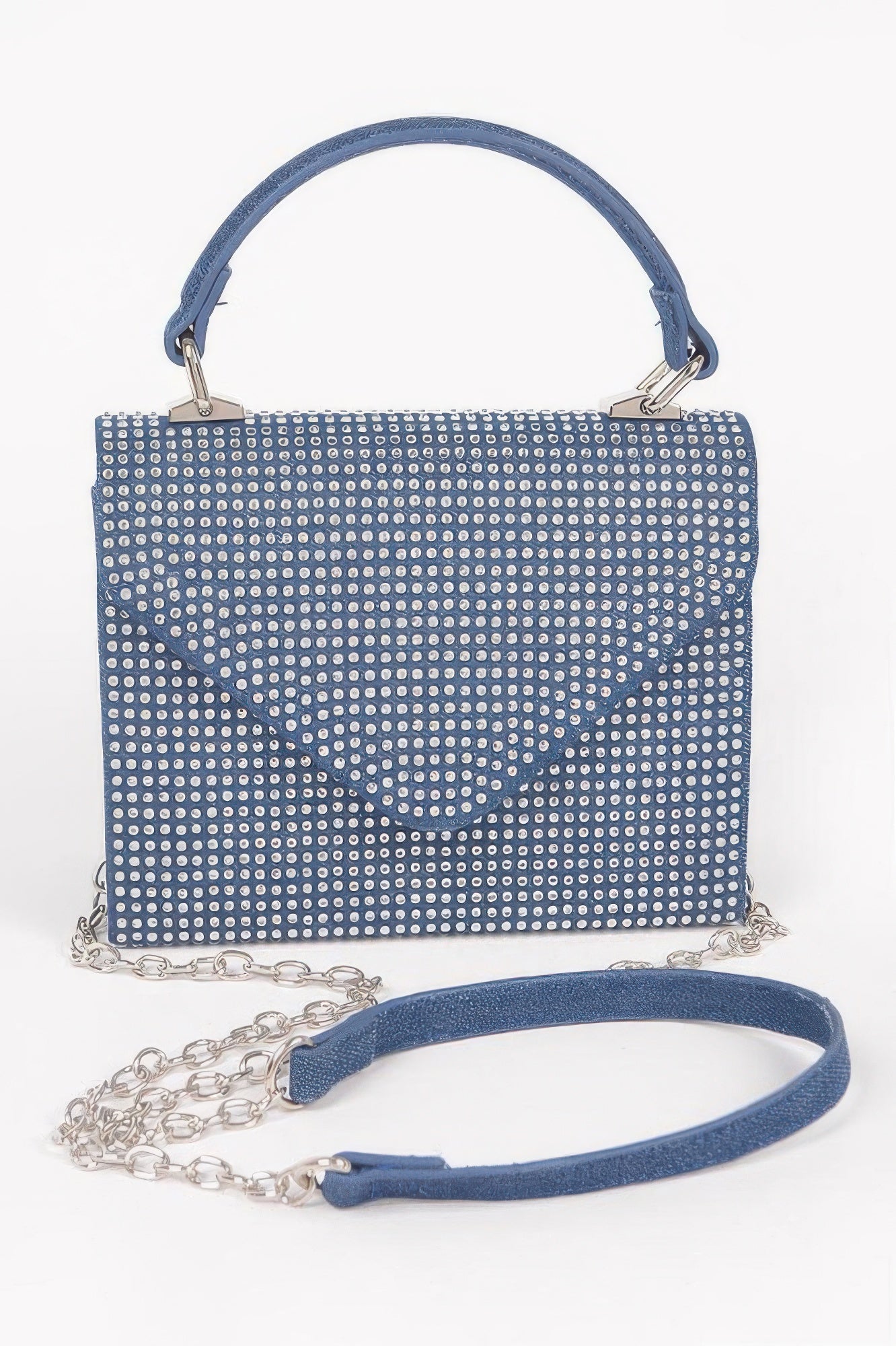 MEATPACKING Hot Fix Stone Denim Top Handle Bag: BYMANYC ® New York
