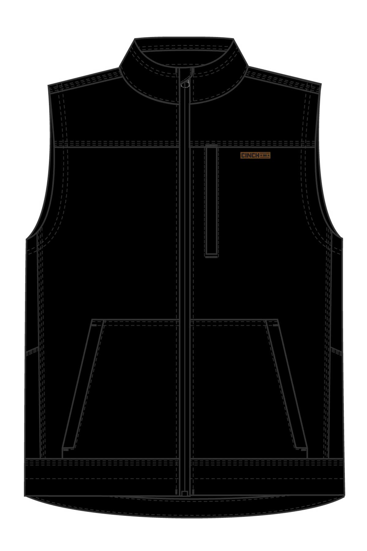 Black Canvas Vest | Cinch Mens