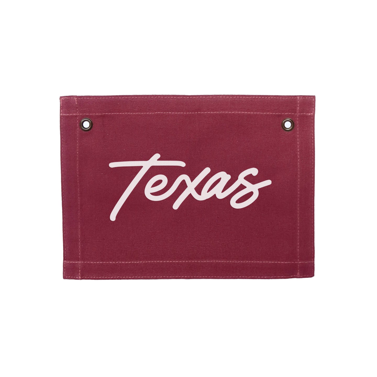 Texas Cursive Small Canvas Flag