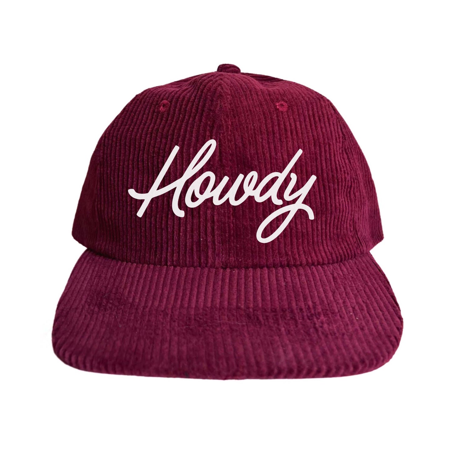 Howdy Cursive Corduroy Cap