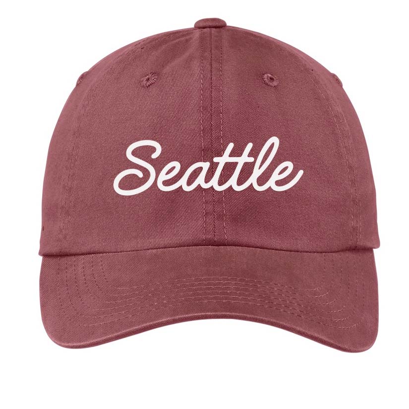 Seattle Cursive Baseball Cap