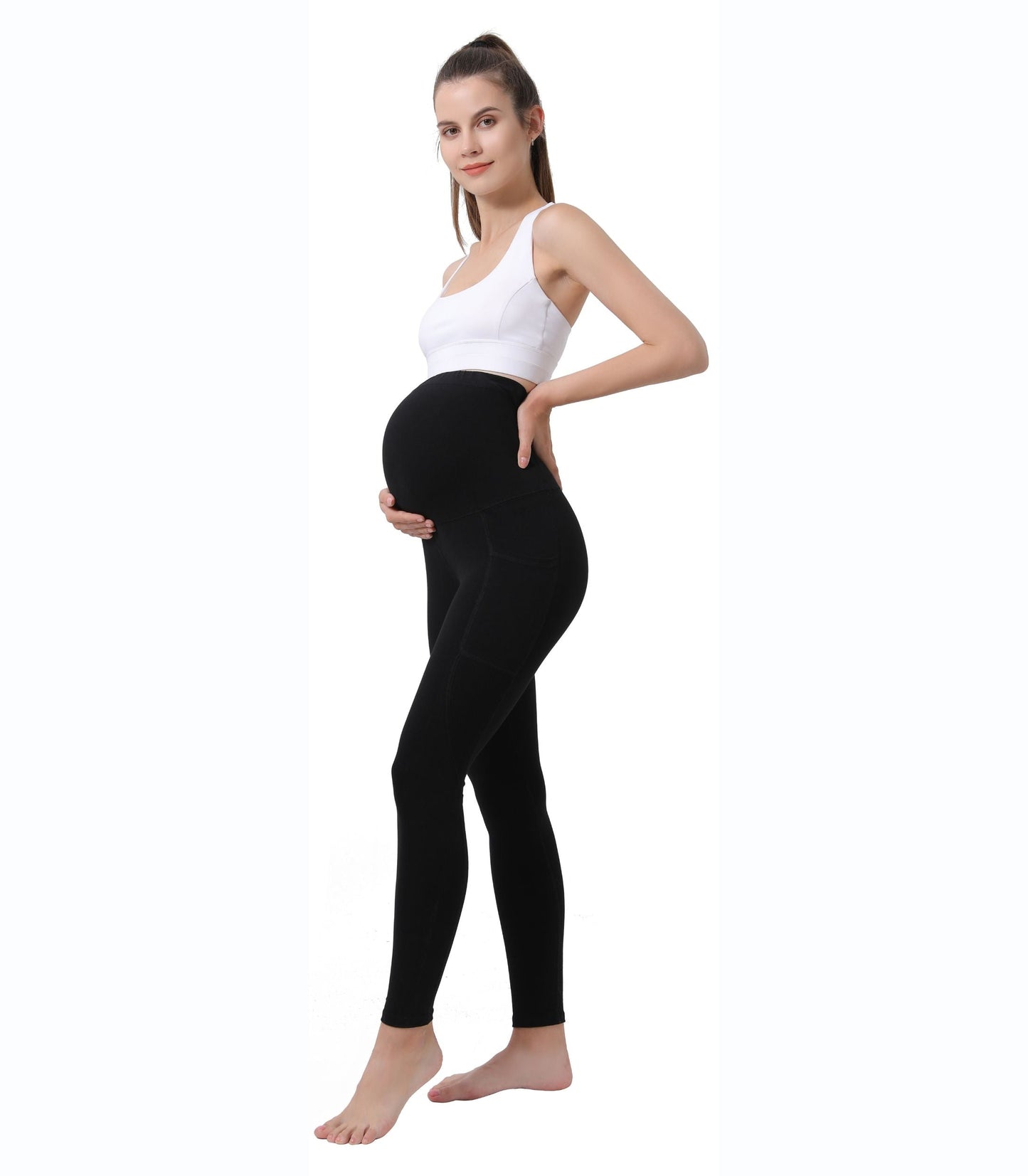 Pregnancy Yoga Pants with Pockets (2 Pack)
