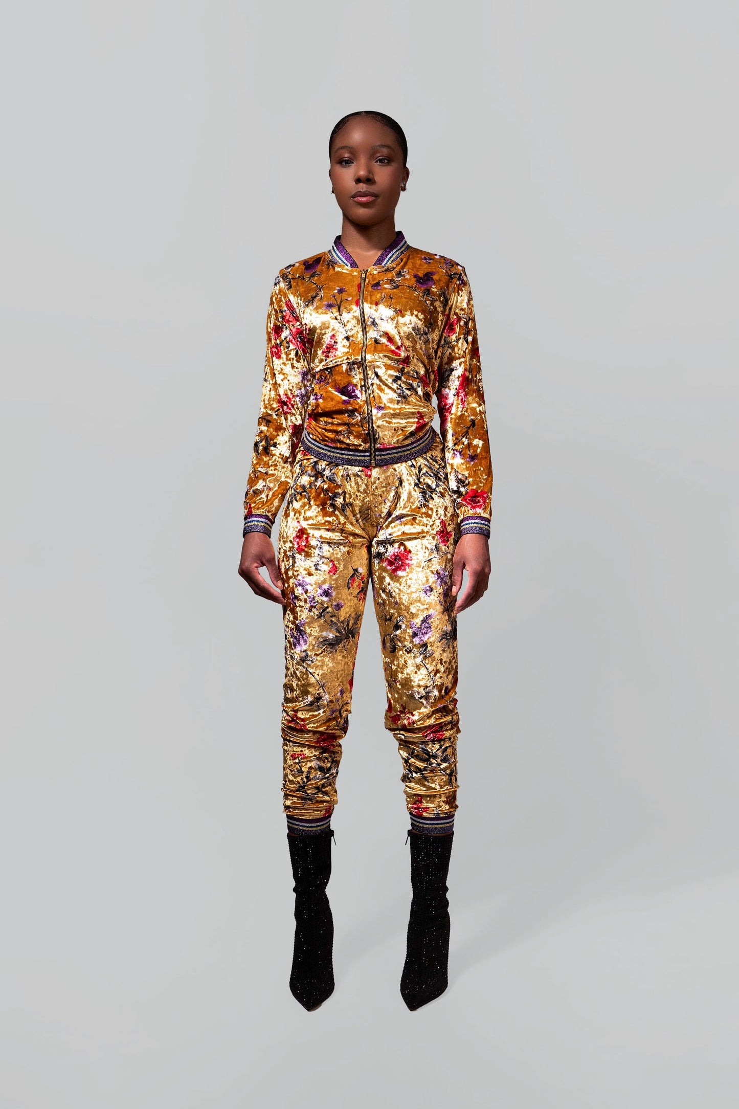 Goddess Velour Gold Tracksuit