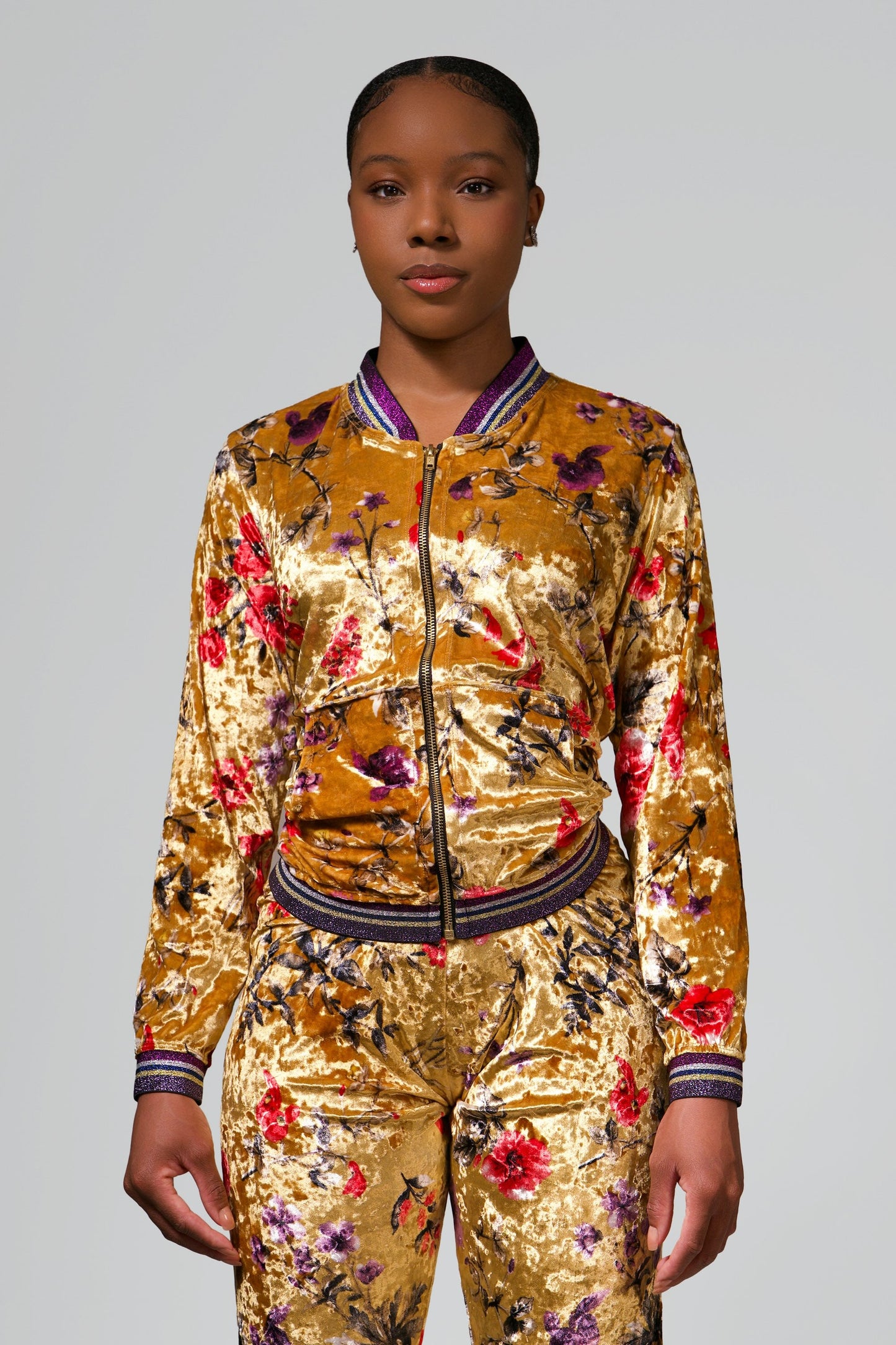 Goddess Velour Gold Tracksuit
