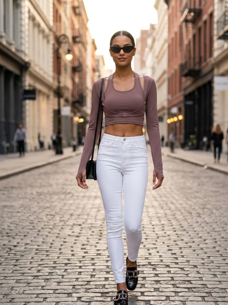 Mauve CENTRAL PARK Sports Top Prêt-à-Porter BYMANYC ® New York