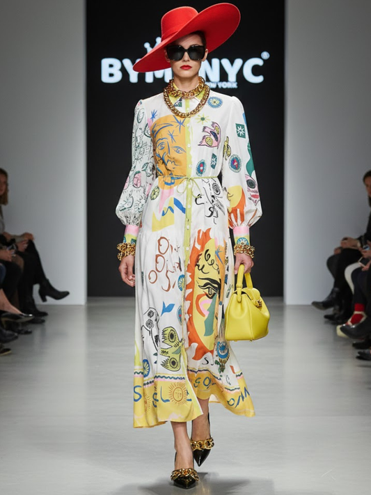 Maxi Dress New Collection BYMANYC ® New York • Surrealist Artistic Print
