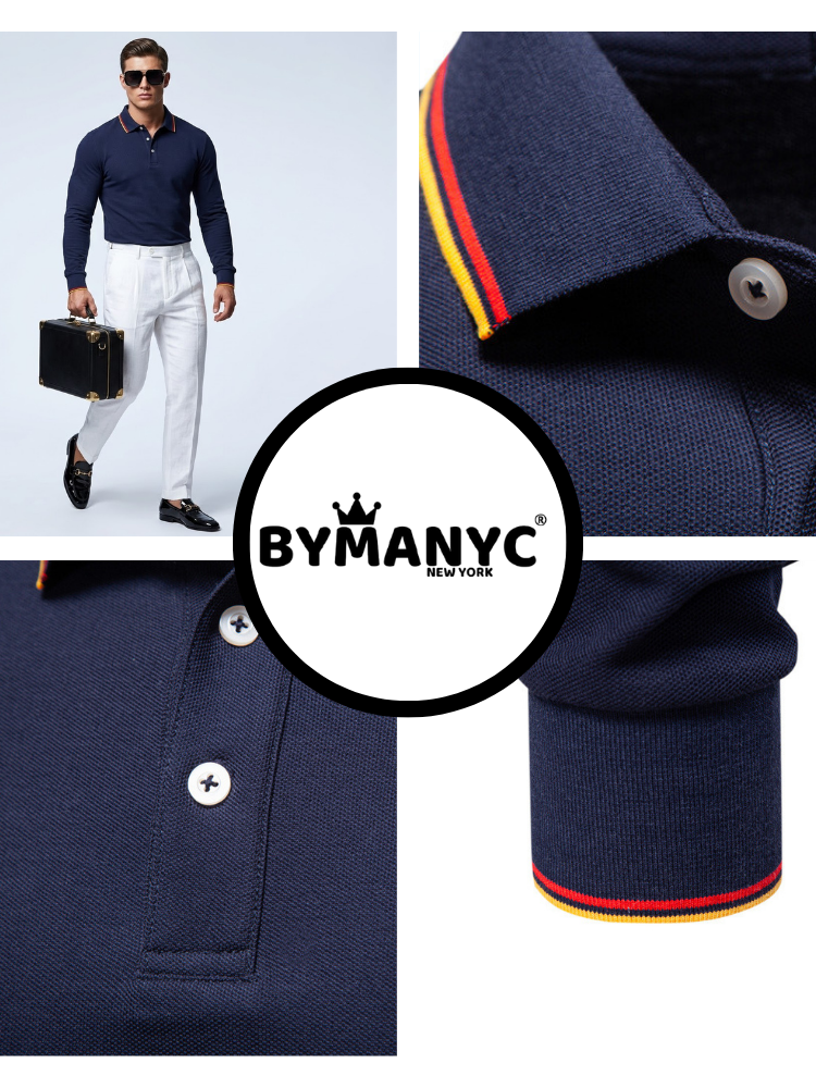 Men's Long-Sleeve Polo CENTRAL New Collection Prêt-à-Porter BYMANYC ® New York
