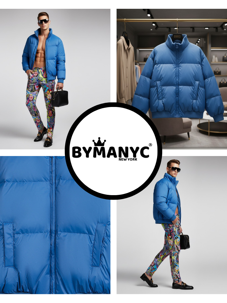 Men's Puffer Jacket TIMES SQUARE NYFW New Colecction BYMANYC ® New York