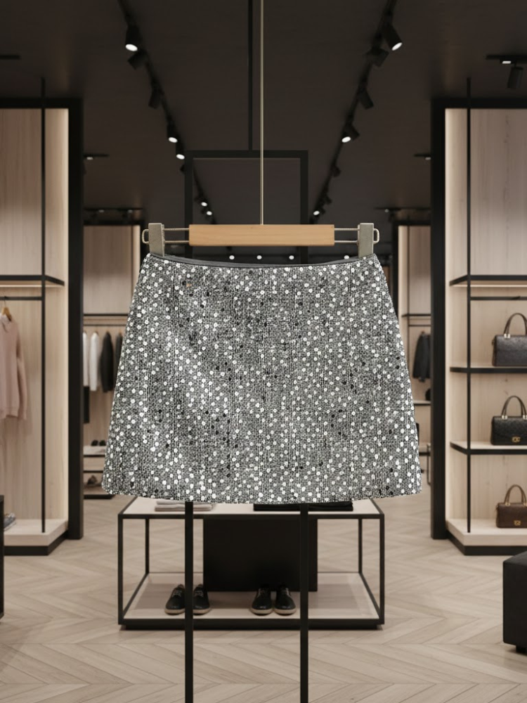 Midnight Sequin Mini Skirt • TIMES SQUARE New Collection BYMANYC ® New York