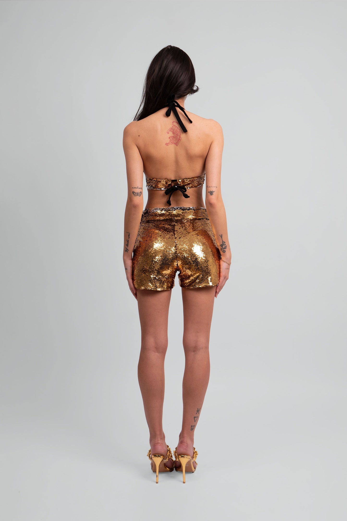 Minami Gold Sequin Bralette