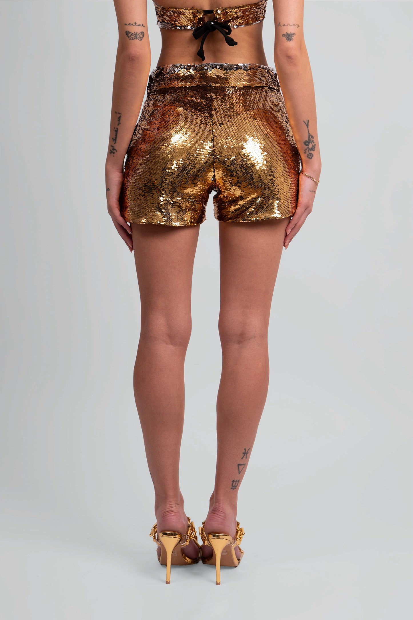 Minami Gold Sequin Shorts