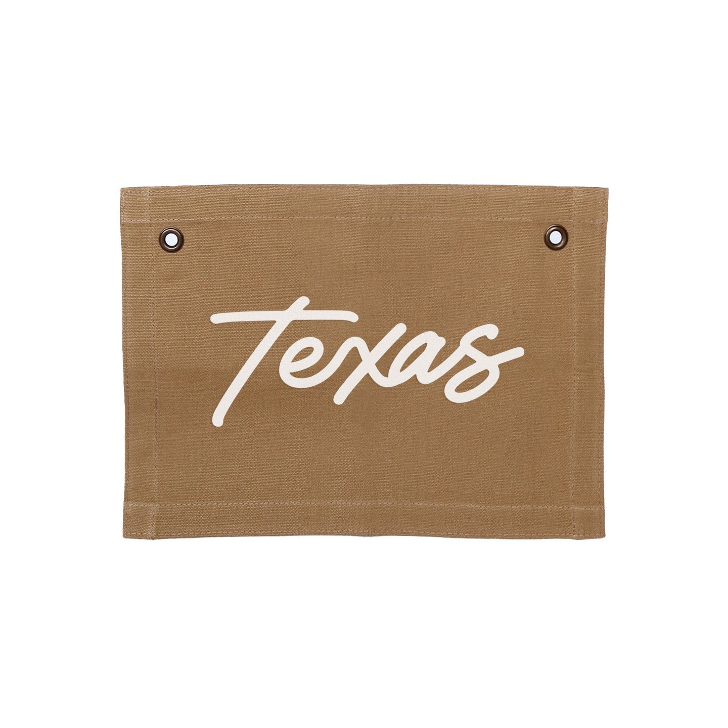 Texas Cursive Small Canvas Flag
