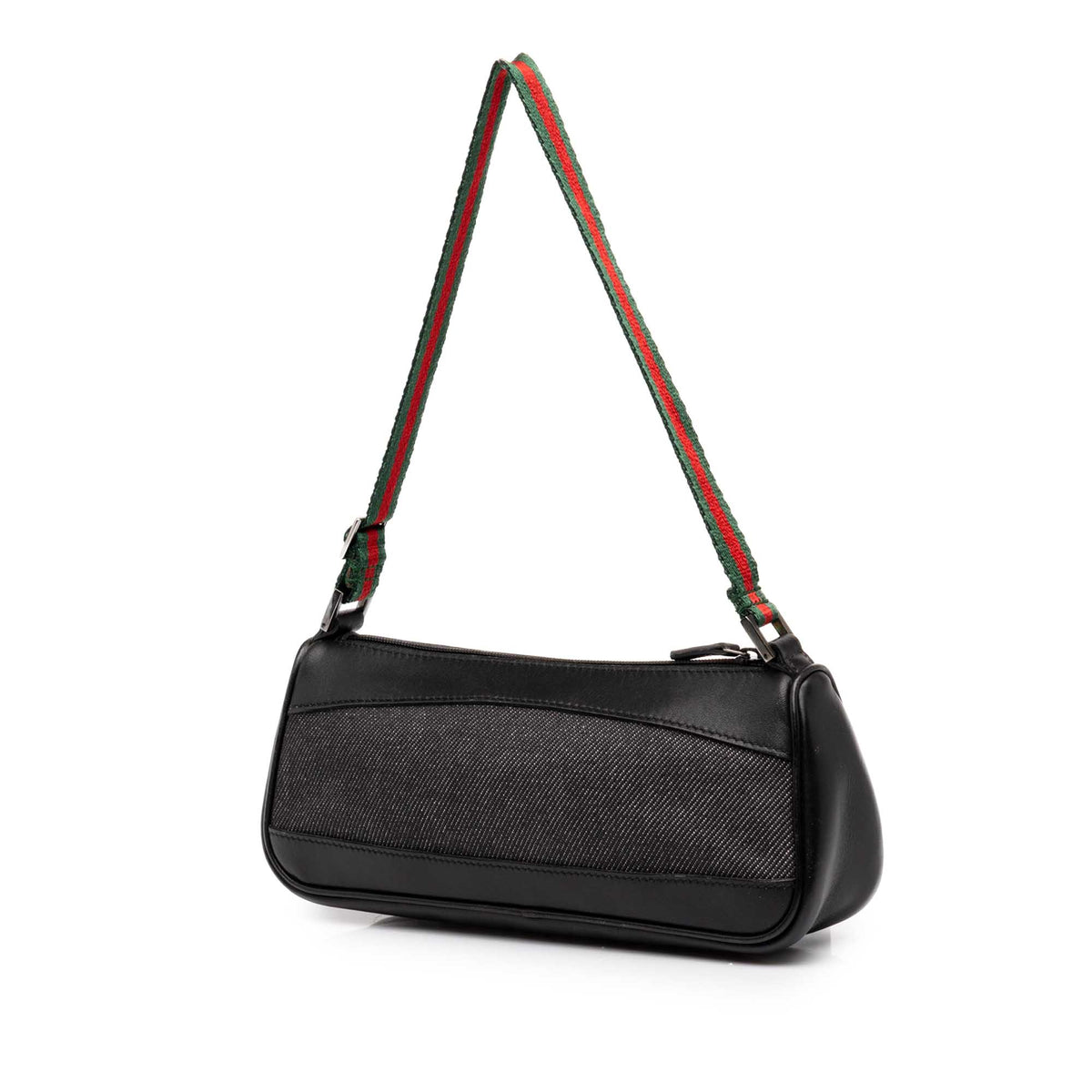 Shoulder Bag Denim Web Black (Pre-Owned)