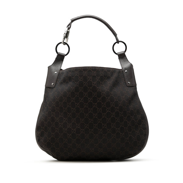 Hobo Bag GG Denim Brown (Pre-Owned)