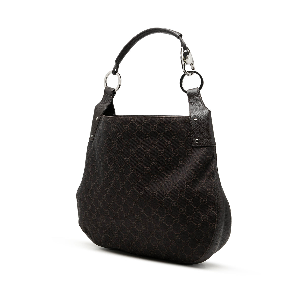 Hobo Bag GG Denim Brown (Pre-Owned)