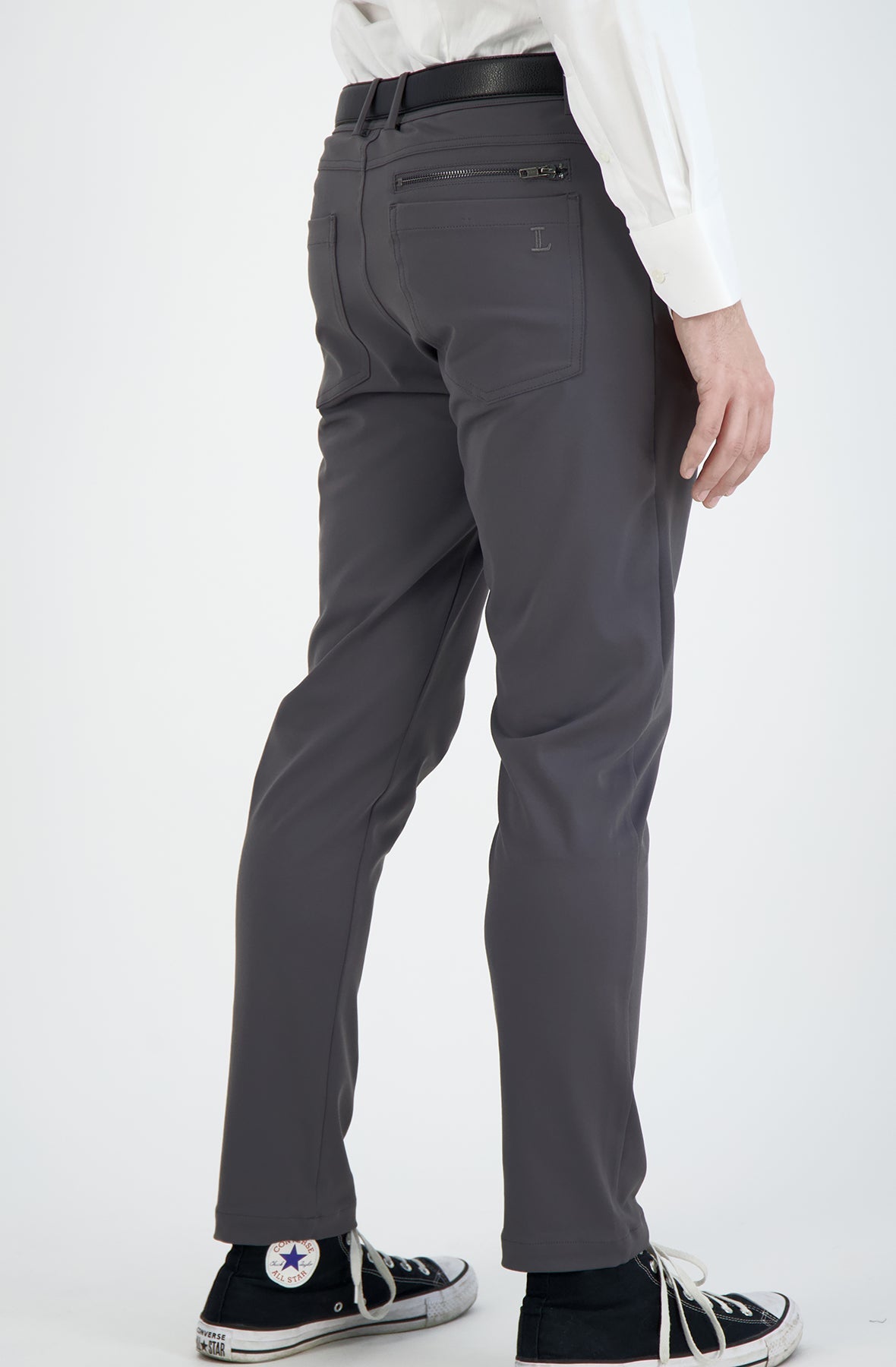NEW & UPDATED Super - Stretch Men's Chinos //Casual// Dark Charcoal - Performance Collection