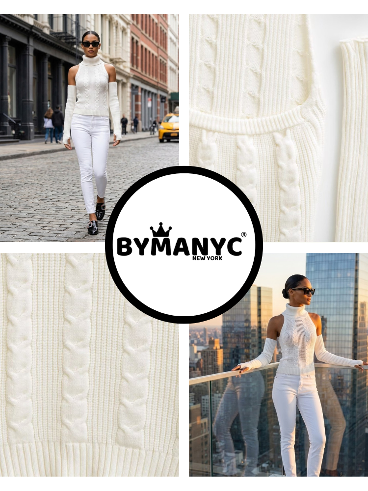 NOLITA Women's Detachable Sleeve Sweater Prêt-à-Porter BYMANYC ® NY