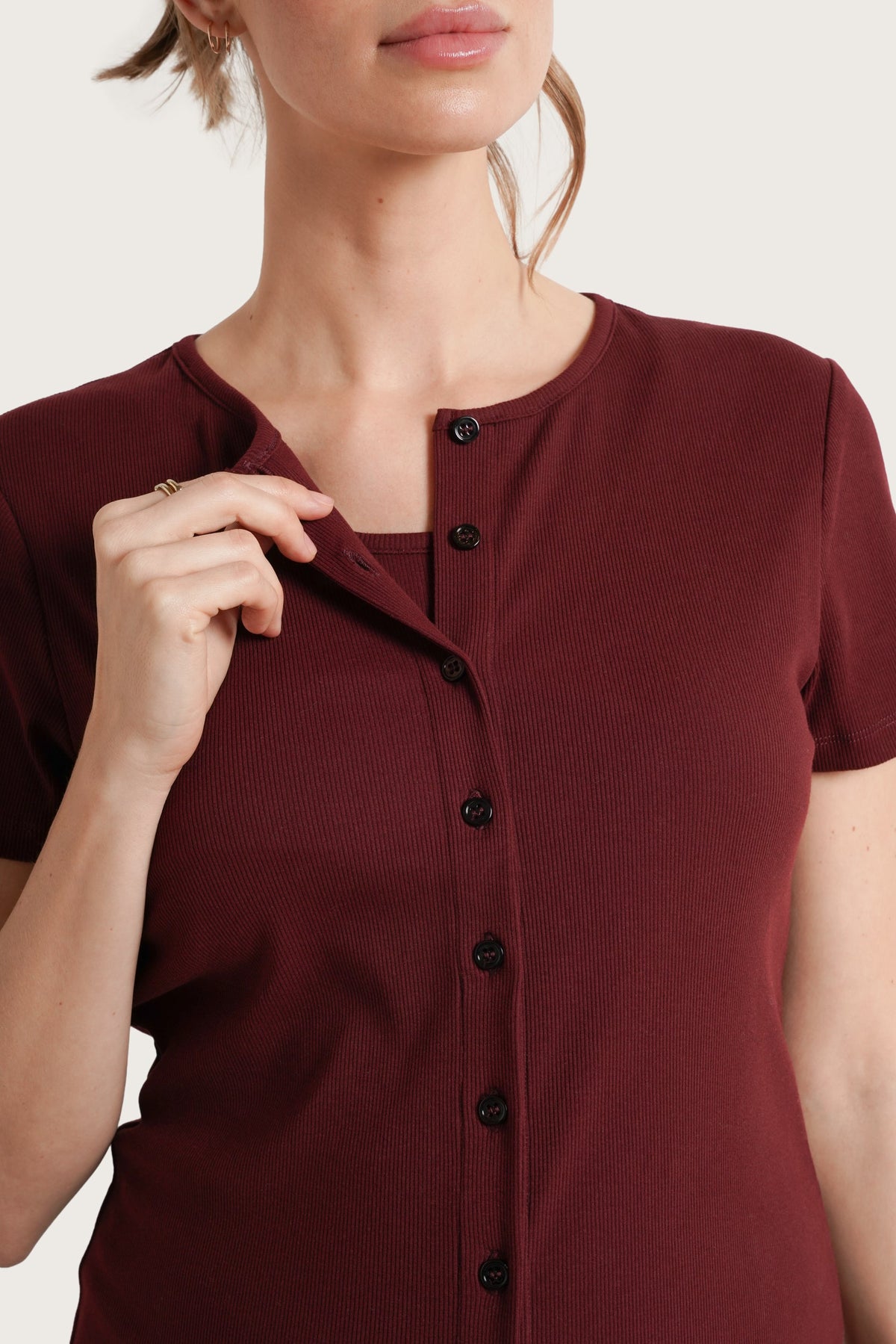 Avery Rib Nursing Tee
