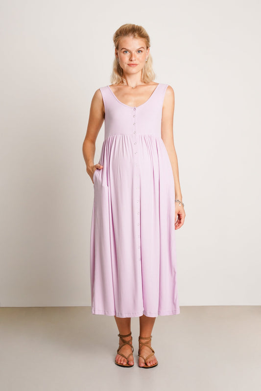 Ribbed Modal Henley Dress