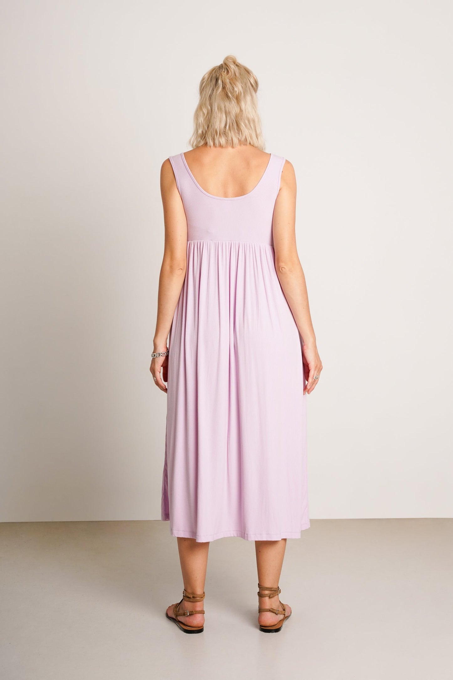 Ribbed Modal Henley Dress