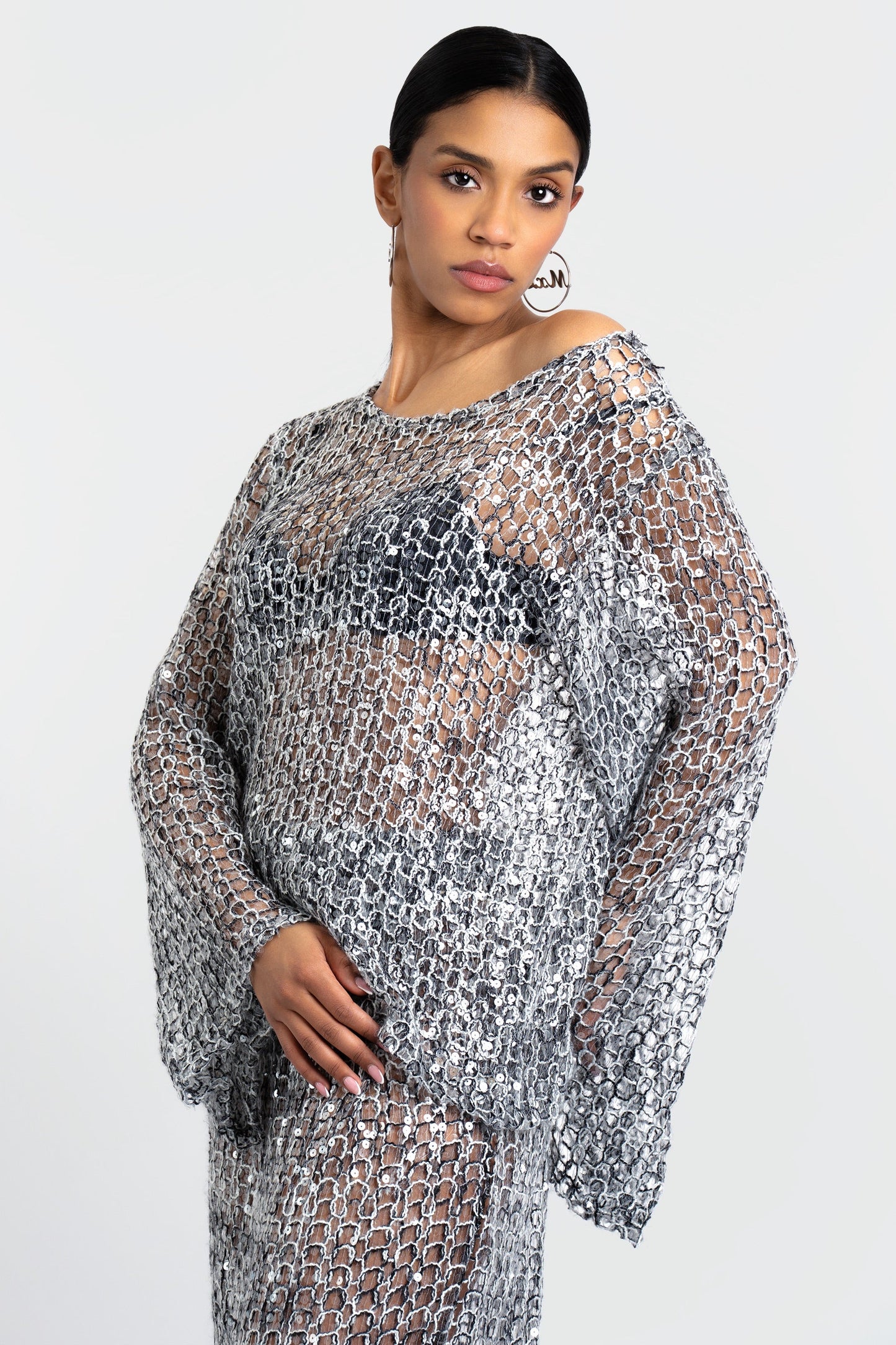 Naomi Sequin Two-Piece Skirt Set