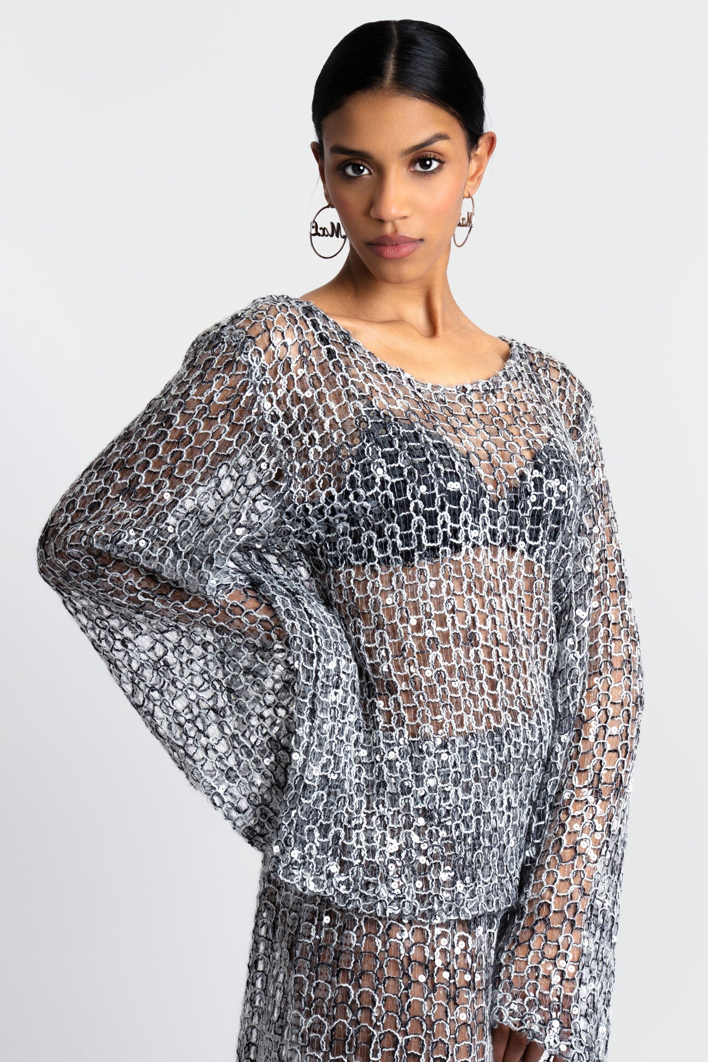 Naomi Sequin Two-Piece Skirt Set