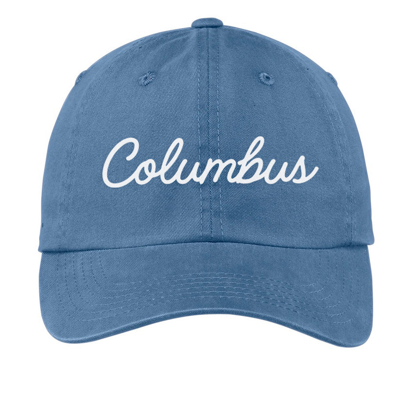 Columbus Cursive Baseball Cap