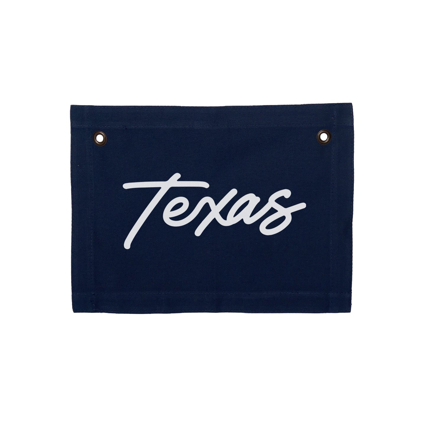 Texas Cursive Small Canvas Flag